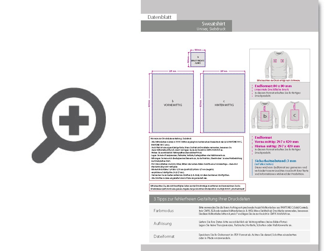 Product Bild sweatshirt_unisex_farbig__basic_-_fruit_of_the_loom__mit_zwei_druckpositionen_3-farbig