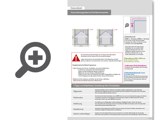 Product Bild veranstaltungsplakat_auf_hohlkammerplatte_in_haus-form_konturgefr__st___beidseitig_4_4-farbig_bedruckt