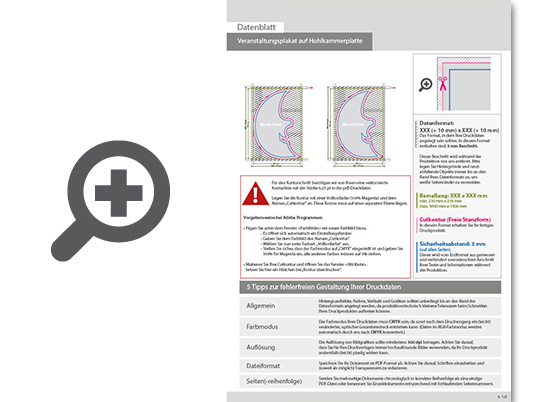 Product Bild veranstaltungsplakat_auf_hohlkammerplatte_in_mond-form_konturgefr__st___beidseitig_4_4-farbig_bedruckt